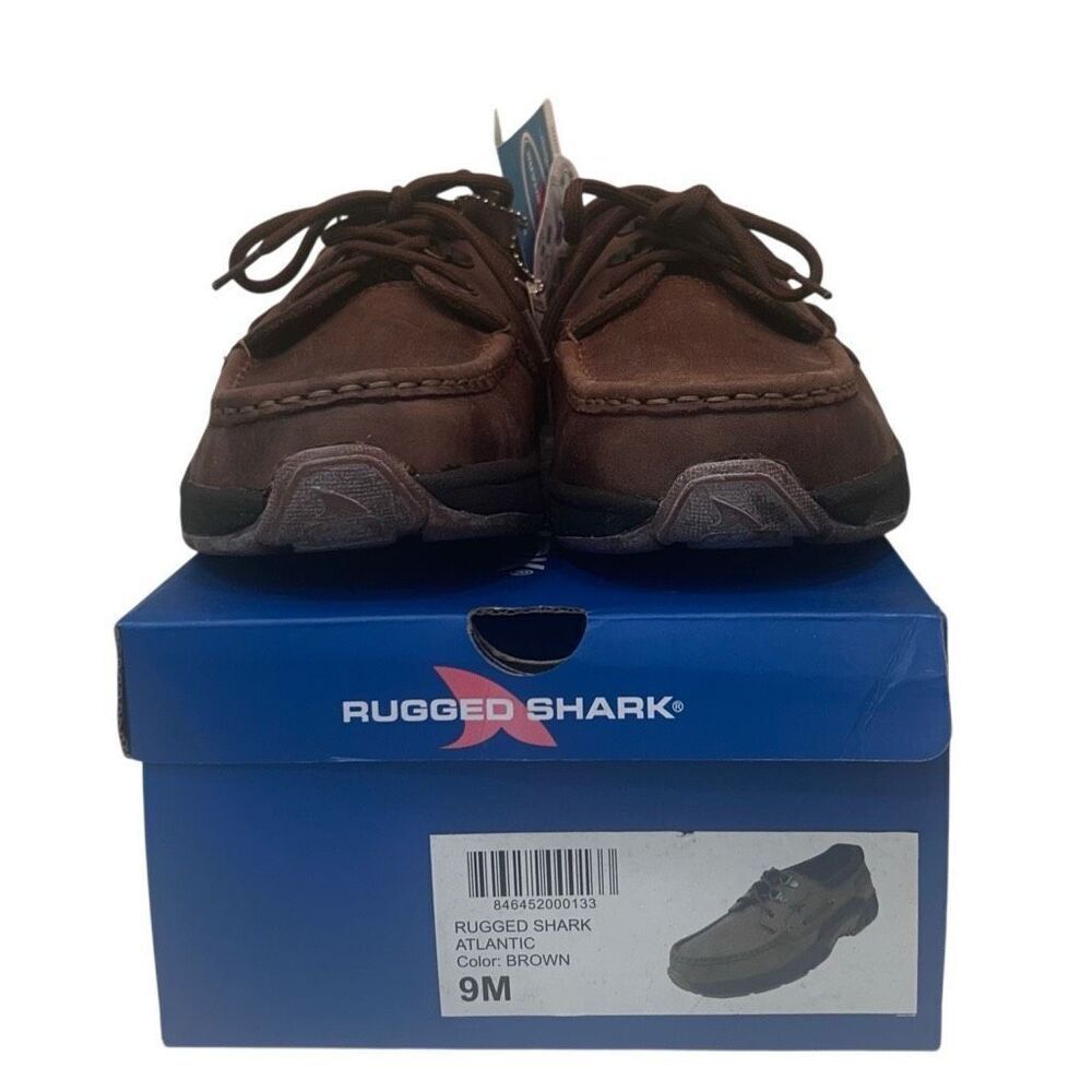 NWT Rugged Shark Ultimate Marine Footwear Atlantic Boat Shoes Men's 9M Brown
